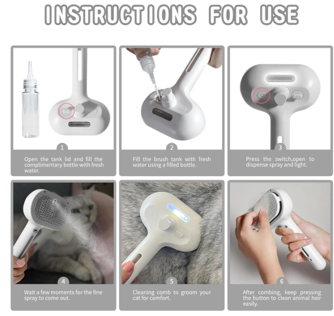 How the spray brush works